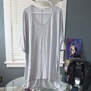 Project Social T Light Gray Tunic Top